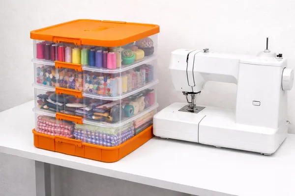 Orange_Storage_Box_Clear_Stack_And_Carry_Box,_Portable_Craft_Organizers,_And_Storage_Bin_For_Organizing_Arts_And_Crafts,_Sewing,_Makeup,Supplies_Ideal_Hobby_Organizer