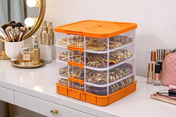 Orange_Storage_Box_Clear_Stack_And_Carry_Box,_Portable_Craft_Organizers,_And_Storage_Bin_For_Organizing_Arts_And_Crafts,_Sewing,_Makeup,Supplies_Ideal_Hobby_Organizer