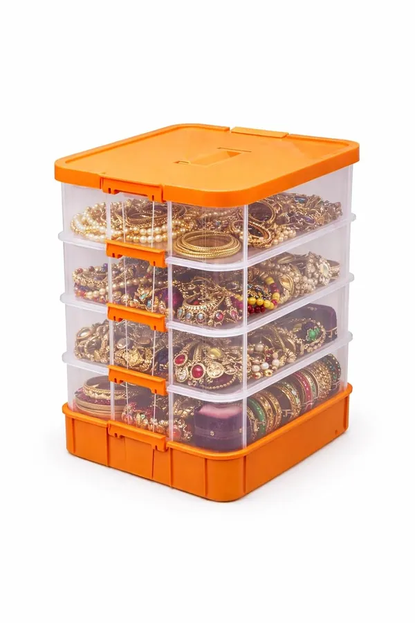 Orange_Storage_Box_Clear_Stack_And_Carry_Box,_Portable_Craft_Organizers,_And_Storage_Bin_For_Organizing_Arts_And_Crafts,_Sewing,_Makeup,Supplies_Ideal_Hobby_Organizer