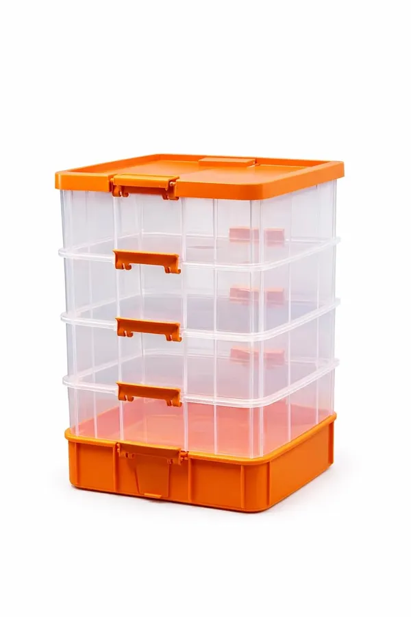 Orange_Storage_Box_Clear_Stack_And_Carry_Box,_Portable_Craft_Organizers,_And_Storage_Bin_For_Organizing_Arts_And_Crafts,_Sewing,_Makeup,Supplies_Ideal_Hobby_Organizer