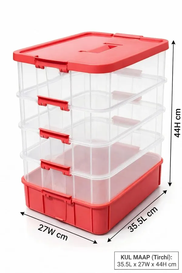 Pink_Storage_Box_Clear_Stack_And_Carry_Box,_Portable_Craft_Organizers,_And_Storage_Bin_For_Organizing_Arts_And_Crafts,_Sewing,_Makeup,Supplies_Ideal_Hobby_Organizer