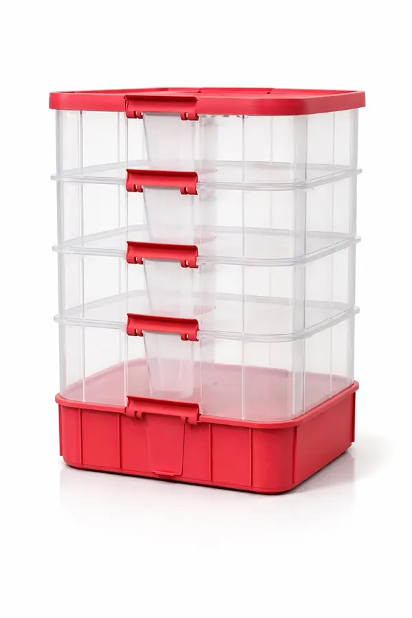Pink_Storage_Box_Clear_Stack_And_Carry_Box,_Portable_Craft_Organizers,_And_Storage_Bin_For_Organizing_Arts_And_Crafts,_Sewing,_Makeup,Supplies_Ideal_Hobby_Organizer