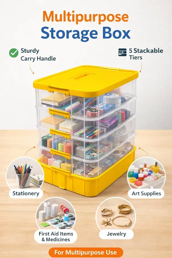 Yellow_Storage_Box_Clear_Stack_And_Carry_Box,_Portable_Craft_Organizers,_And_Storage_Bin_For_Organizing_Arts_And_Crafts,_Sewing,_Makeup,Supplies_Ideal_Hobby_Organizer