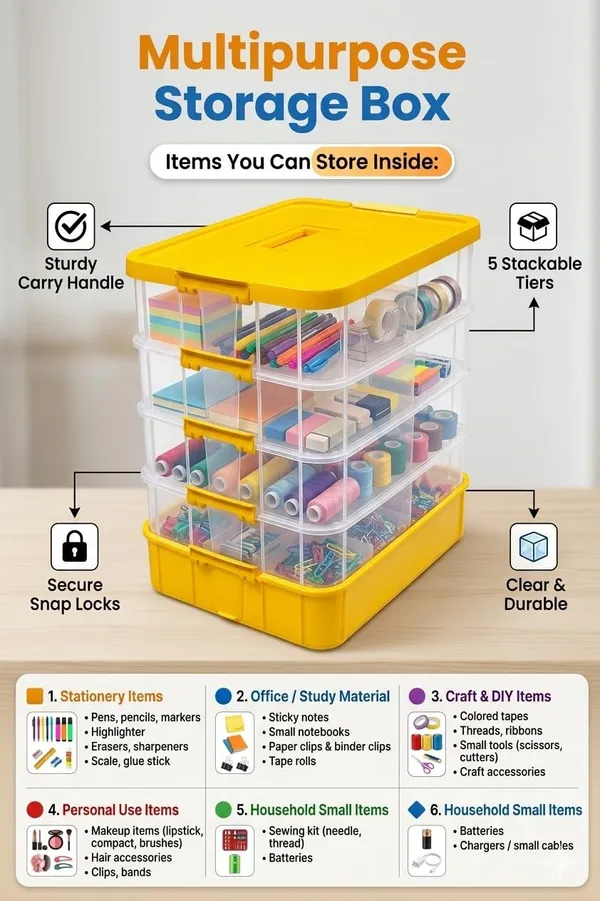 Yellow_Storage_Box_Clear_Stack_And_Carry_Box,_Portable_Craft_Organizers,_And_Storage_Bin_For_Organizing_Arts_And_Crafts,_Sewing,_Makeup,Supplies_Ideal_Hobby_Organizer