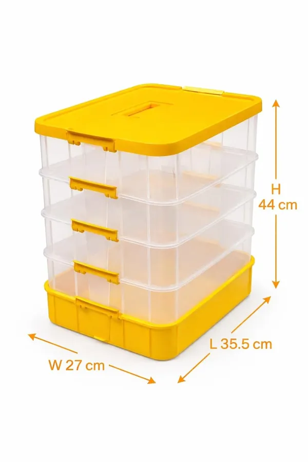 Yellow_Storage_Box_Clear_Stack_And_Carry_Box,_Portable_Craft_Organizers,_And_Storage_Bin_For_Organizing_Arts_And_Crafts,_Sewing,_Makeup,Supplies_Ideal_Hobby_Organizer