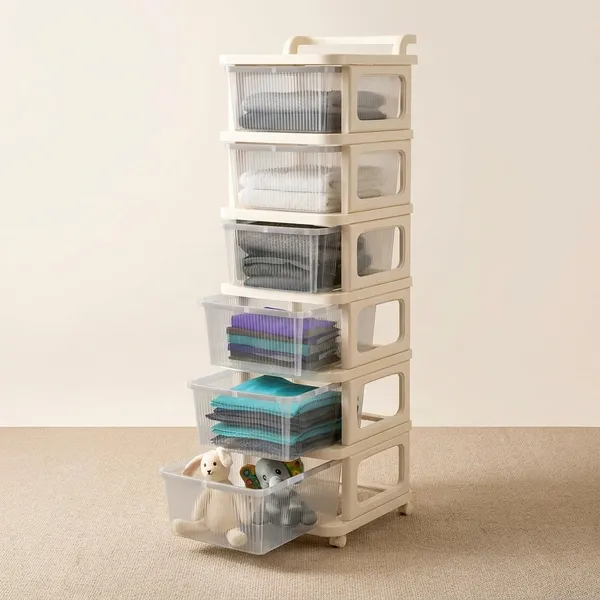 White_Heavy_Duty_Plastic_Storage_Drawer_With_Wheels_|_Modular_Cabinet_For_Bedroom,_Office,_Home_Or_Classroom|_Chest_Of_Drawers_Organiser_For_Cosmetics,_Kitchen_Items,_Toys