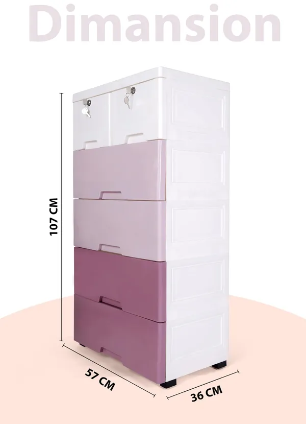 Chest_Of_Drawers:_Versatile_Drawer_Organizer_And_Organiser_Storage_Box_For_Neat_And_Tidy_Storage_Solutions_Plastic_Drawers_For_Kids_(Pink_Cabinet)
