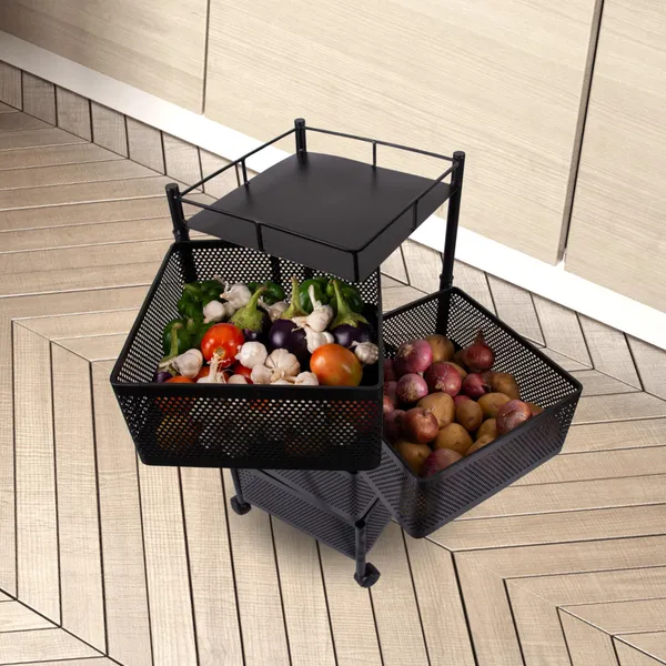 Kitchen_Storage_Rack_Revolving_Vegetable_Rack_Square_Multipurpose_Storage_Trolley_With_Wheels_Metal_Fruit_Rack_(Black,_4_Layer)