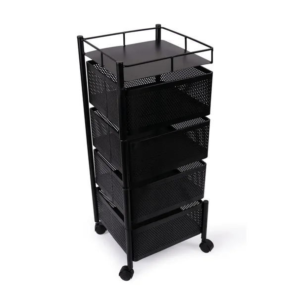 Kitchen_Storage_Rack_Revolving_Vegetable_Rack_Square_Multipurpose_Storage_Trolley_With_Wheels_Metal_Fruit_Rack_(Black,_4_Layer)