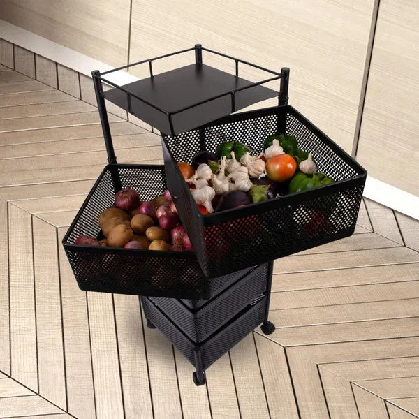 Kitchen_Storage_Rack_Revolving_Vegetable_Rack_Square_Multipurpose_Storage_Trolley_With_Wheels_Metal_Fruit_Rack_(Black,_5_Layer)