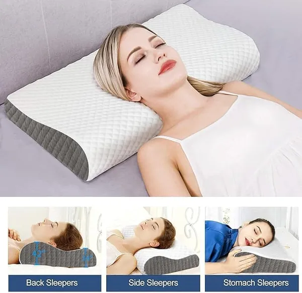 Memory_Foam_Pillow,_Contour_Cervical_Orthopedic_Memory_Foam_Pillows_Supports_Neck_Pain_And_Shoulder_Pain_For_Sleeping_Cervical_Pillow_Neck_Support_Pillow_For_Side_Back_(White_And_Grey)