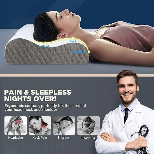 Memory_Foam_Pillow,_Contour_Cervical_Orthopedic_Memory_Foam_Pillows_Supports_Neck_Pain_And_Shoulder_Pain_For_Sleeping_Cervical_Pillow_Neck_Support_Pillow_For_Side_Back_(White_And_Grey)