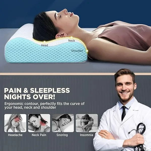 Memory_Foam_Pillow,_Contour_Cervical_Orthopedic_Memory_Foam_Pillows_Supports_Neck_Pain_And_Shoulder_Pain_For_Sleeping_Cervical_Pillow_Neck_Support_Pillow_For_Side_Back_(White_And_Light_Blue)
