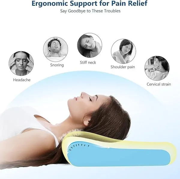 Memory_Foam_Pillow,_Contour_Cervical_Orthopedic_Memory_Foam_Pillows_Supports_Neck_Pain_And_Shoulder_Pain_For_Sleeping_Cervical_Pillow_Neck_Support_Pillow_For_Side_Back_(White_And_Blue_Curv)