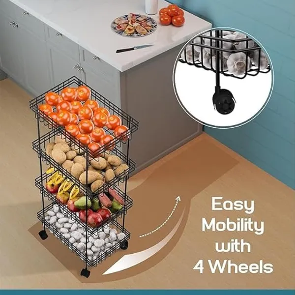 Multipurpose_Storage_Trolley_With_Wheels_Rotating_Vegetable_Kitchen_Rack_Kitchen_Cabinet_Spice_Rack_Metal_Fruit_Storage_Rack_(Black,_4_Layer)