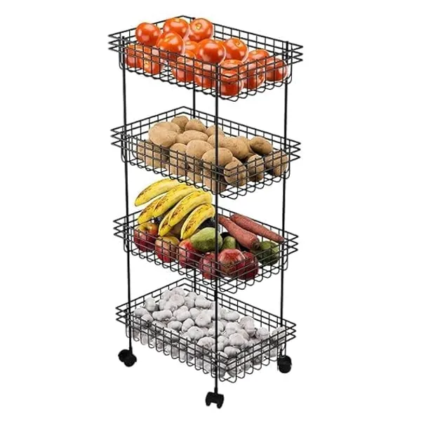 Multipurpose_Storage_Trolley_With_Wheels_Rotating_Vegetable_Kitchen_Rack_Kitchen_Cabinet_Spice_Rack_Metal_Fruit_Storage_Rack_(Black,_4_Layer)