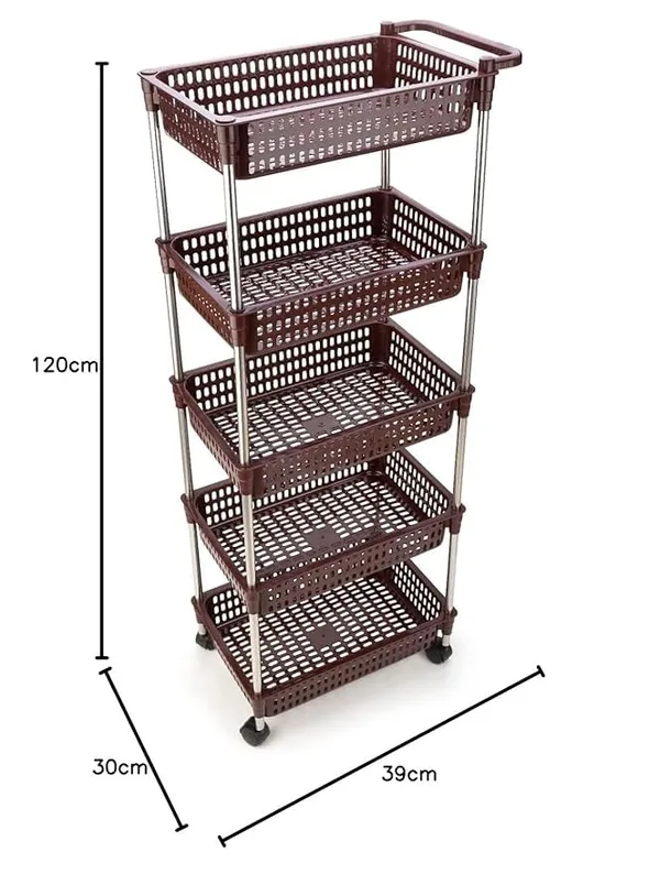 Multipurpose_Storage_Organizer_Slim_Rack_Shelf_With_Wheels_For_Living_Room,_Office,_Bedroom,_Bathroom,_Kids_Room,_Kitchen_Trolley_(Brown_Revolving,_5_Layer)