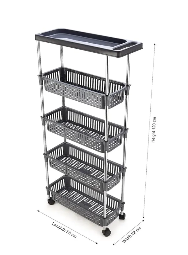 Multipurpose_Storage_Organizer_Slim_Rack_Shelf_With_Wheels_For_Living_Room,_Office,_Bedroom,_Bathroom,_Kids_Room,_Kitchen_Trolley_(Slim_Rack,_4+1_Layer_Rack)