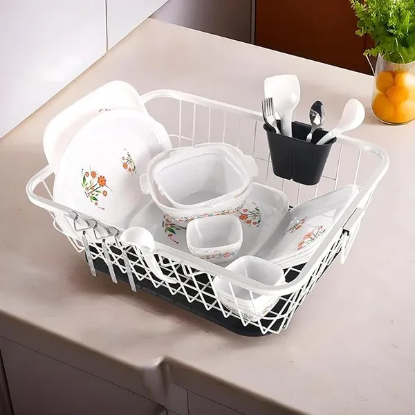 Multipurpose_Storage_Trolley_With_Wheels_Rotating_Vegetable_Kitchen_Rack_Kitchen_Cabinet_Spice_Rack_Metal_Fruit_Storage_Rack_(White,_Dish_Rack_With_Tray)