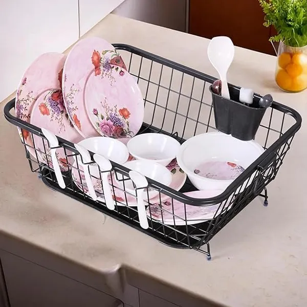 Multipurpose_Storage_Trolley_With_Wheels_Rotating_Vegetable_Kitchen_Rack_Kitchen_Cabinet_Spice_Rack_Metal_Fruit_Storage_Rack_(Black,_Dish_Rack_With_Tray)