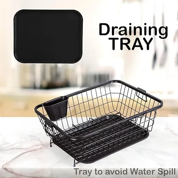 Multipurpose_Storage_Trolley_With_Wheels_Rotating_Vegetable_Kitchen_Rack_Kitchen_Cabinet_Spice_Rack_Metal_Fruit_Storage_Rack_(Black,_Dish_Rack_With_Tray)