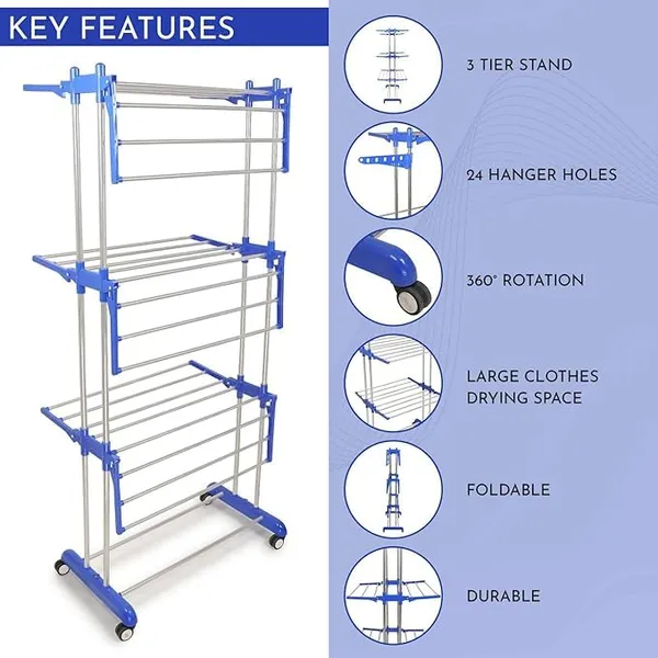 Premium_Clothes_Stand_For_Drying_With_Wheels_Portable_3_Layer_Rack_For_Balcony_Foldable_Wings_24_Hanger_Rods_Anti_Rust_Steel_Metal_(Blue)