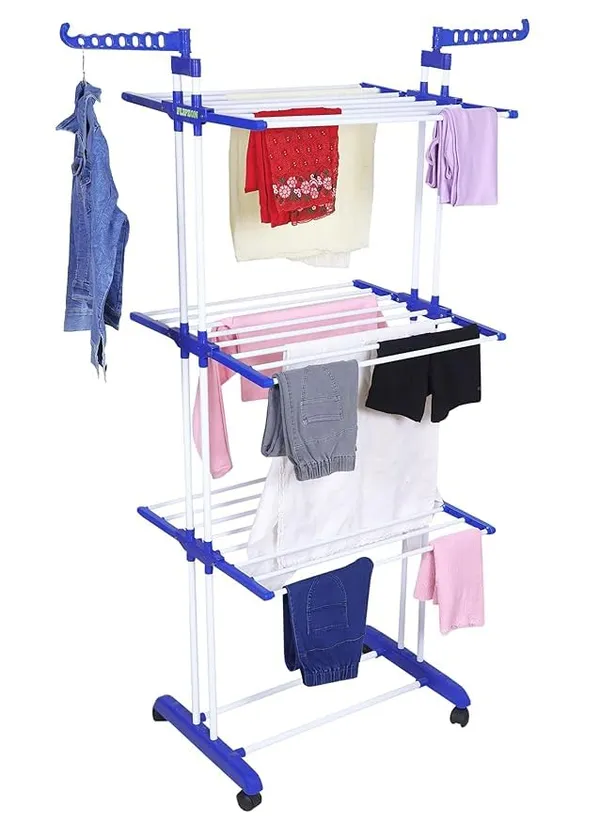 Premium_Clothes_Stand_For_Drying_With_Wheels_Portable_3_Layer_Rack_For_Balcony_Foldable_Wings_24_Hanger_Rods_Anti_Rust_Steel_Metal_(Blue)