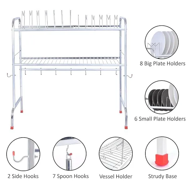 Multipurpose_Storage_Trolley_With_Wheels_Rotating_Vegetable_Kitchen_Rack_Kitchen_Cabinet_Spice_Rack_Metal_Fruit_Storage_Rack_(Stainless_Steel,_Dish_Stand)