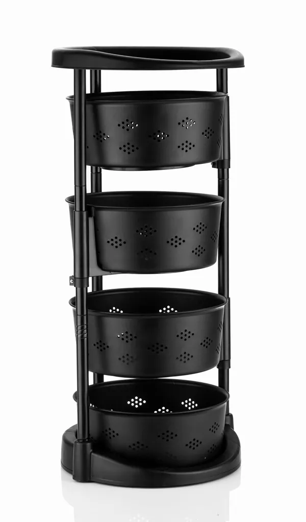 Rotating_Trolley_With_360_Rotating_Wheels/Multipurpose/Kitchen_Storage_Rack_For_Home/Onion_Potato_Storage_Rack/Vegetable_Basket_Stand/Fruits_Basket_For_Kitchen_(4_Layer)