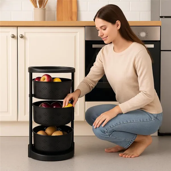 Rotating_Trolley_With_360_Rotating_Wheels/Multipurpose/Kitchen_Storage_Rack_For_Home/Onion_Potato_Storage_Rack/Vegetable_Basket_Stand/Fruits_Basket_For_Kitchen_(3_Layer)