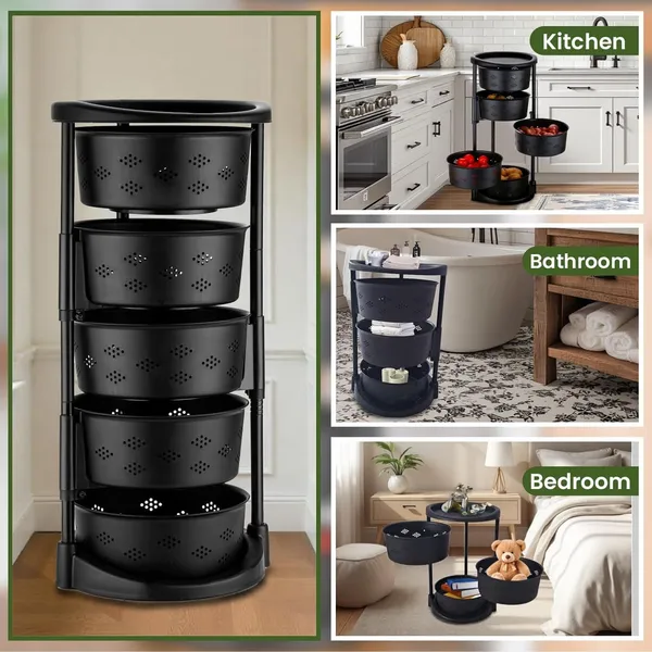 Rotating_Kitchen_Trolley_With_360_Rotating_Wheels/Multipurpose/Kitchen_Storage_Rack_For_Home/Onion_Potato_Storage_Rack/Vegetable_Basket_Stand/Fruits_Basket_For_Kitchen_(5_Layer)