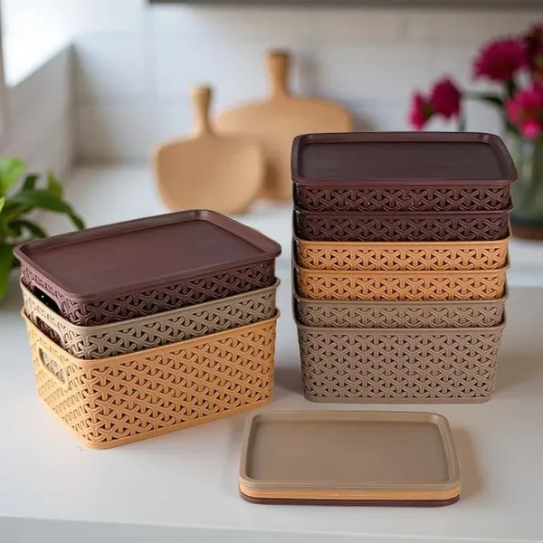 Multipurpose_Solitaire_Storage_Basket_With_Lid_Strong_Plastic_Material_And_Side_Grip_Size_Small,Pack_Of_3_(Small,_9)