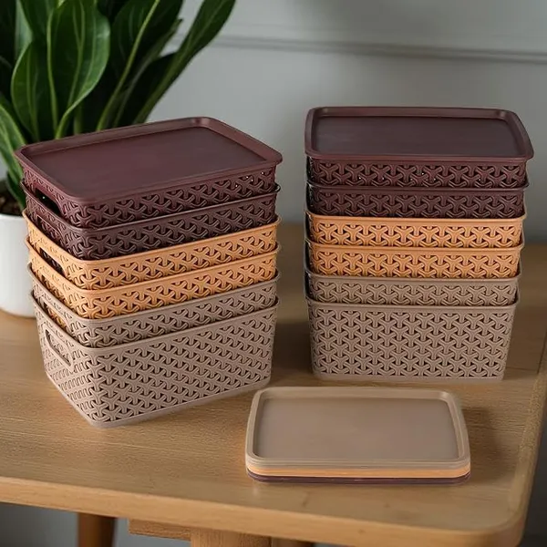 Multipurpose_Solitaire_Storage_Basket_With_Lid_Strong_Plastic_Material_And_Side_Grip_Size_Pack_Of_3_(Small,_12)