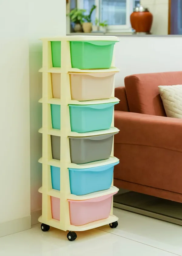 Modular_Drawer_Storage_Organizer/Plastic_Chest_Of_Drawers_For_Kitchen_Storage_Cabinet/Multi_Layer_Storage_Drawer_Cabinet_And_Drawers_Organisers_For_Home_Office_Use_(6_Layer)