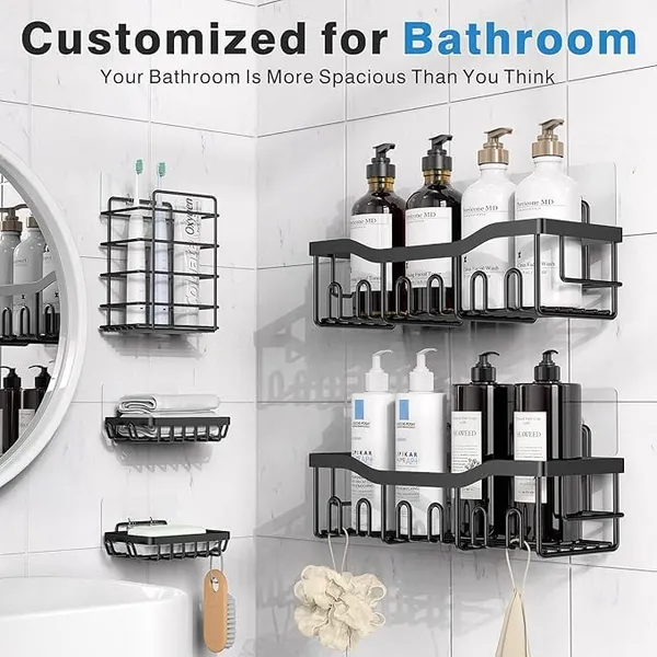 Wall_Mounted_Bathroom_Organizer_5_In_1_Set_Corner_Shelf_With_Soap_Holder_And_Toothbrush_Holder_No_Drill_Adhesive_Bathroom_Rack_Set_For_Bathroom,_Kitchen
