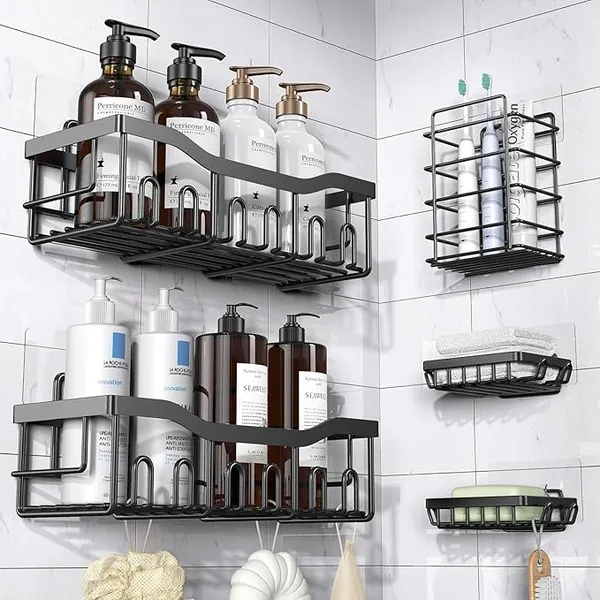 Wall_Mounted_Bathroom_Organizer_5_In_1_Set_Corner_Shelf_With_Soap_Holder_And_Toothbrush_Holder_No_Drill_Adhesive_Bathroom_Rack_Set_For_Bathroom,_Kitchen