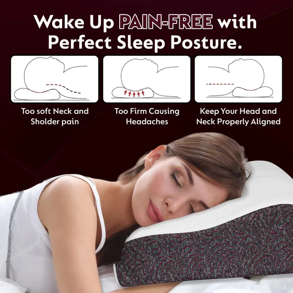 Memory_Foam_Pillow,_Contour_Cervical_Orthopedic_Memory_Foam_Pillows_Supports_Neck_Pain_And_Shoulder_Pain_For_Sleeping_Cervical_Pillow_Neck_Support_Pillow_For_Side_Back_(White_And_Marun)