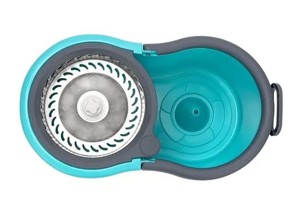 Quick_Spin_Mop_With_2_Microfiber_Wet_Dry_Mophead_Floor_Cleaning_Pocha_Extendable_Handle_Removable_Wringer_360_Floor_Cleaner_Mopping_Set_(Blue)