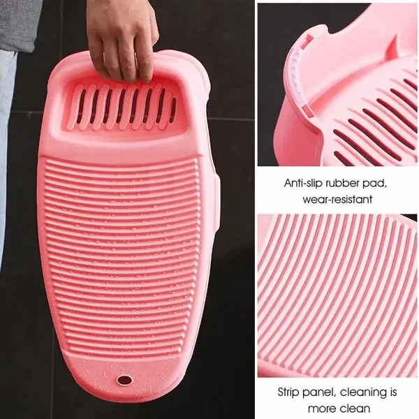 Basket_Drainer_And_Dish_Drainer_Basket_For_Kitchen/Utensil_Stand_For_Kitchen/Dish_Drying_Rack_With_Drainer/Bartan_Stand/Dish_Rack_(Pink)