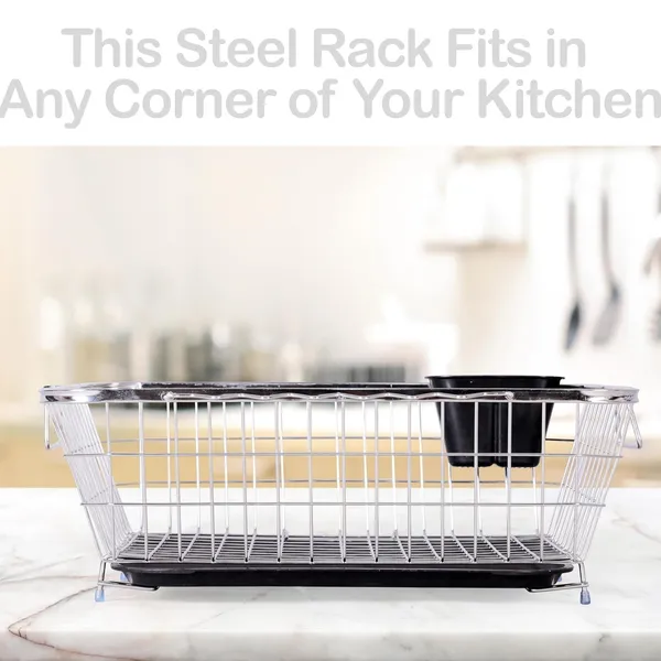 Basket_Drainer_And_Dish_Drainer_Basket_For_Kitchen/Utensil_Stand_For_Kitchen/Dish_Drying_Rack_With_Drainer/Bartan_Stand/Dish_Rack_(Big_Stainless_Steel)