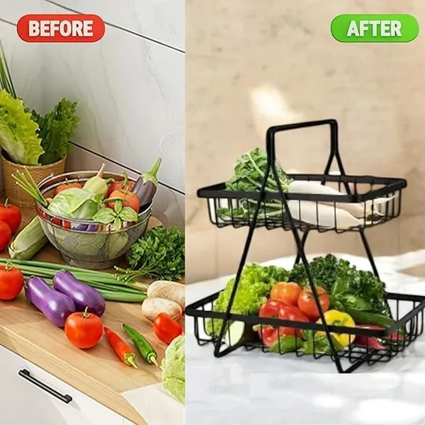 2_Tier_Metal_Square_Kitchen_Rack_Stand_Organiser_Countertop_Organizer_Kitchen_Bathroom_Spice,_Oil,_Masala,_Cosmetic_And_Bathroom_Vanity_Storage_Rack_Shelf_(Black,_Fruit_Basket)