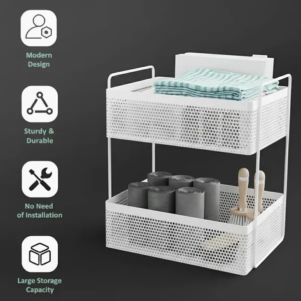 2_Tier_Metal_Square_Kitchen_Rack_Stand_Organiser_Countertop_Organizer_Kitchen_Bathroom_Spice,_Oil,_Masala,_Cosmetic_And_Bathroom_Vanity_Storage_Rack_Shelf_(White,_Storage_Cart)