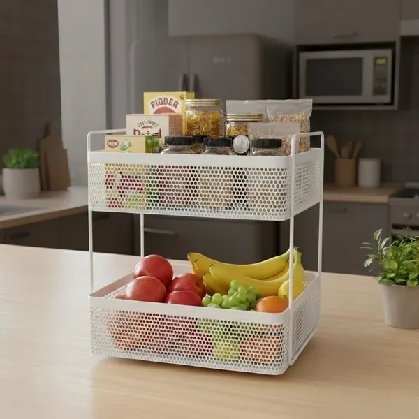 2_Tier_Metal_Square_Kitchen_Rack_Stand_Organiser_Countertop_Organizer_Kitchen_Bathroom_Spice,_Oil,_Masala,_Cosmetic_And_Bathroom_Vanity_Storage_Rack_Shelf_(White,_Storage_Cart)