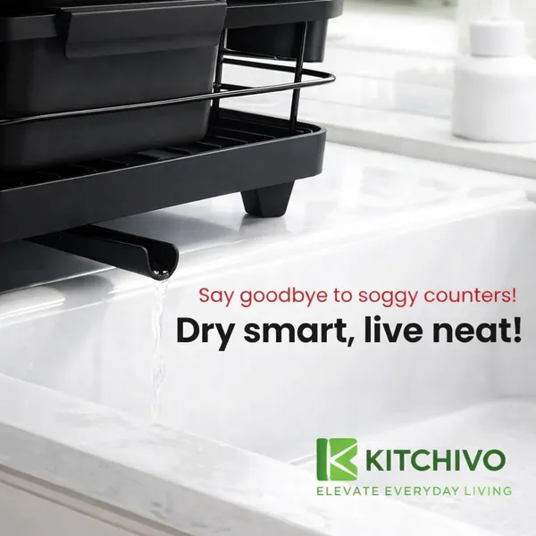 Utensils_Drying_Rack/Dish_Drying_Rack_With_Drainer_Tray/Bartan_Stand_Steel/Kitchen_Drying_Racks/Utensils_Stand_And_Dish_Drainer_Rack_(Black)