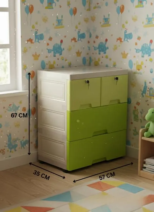 Chest_Of_Drawers:_Versatile_Drawer_Organizer_And_Organiser_Storage_Box_For_Neat_And_Tidy_Storage_Solutions_Plastic_Drawers_For_Kids_(Green_Cabinet)