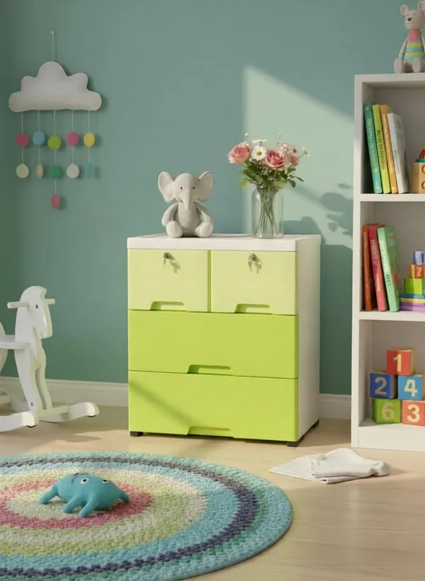 Chest_Of_Drawers:_Versatile_Drawer_Organizer_And_Organiser_Storage_Box_For_Neat_And_Tidy_Storage_Solutions_Plastic_Drawers_For_Kids_(Green_Cabinet)