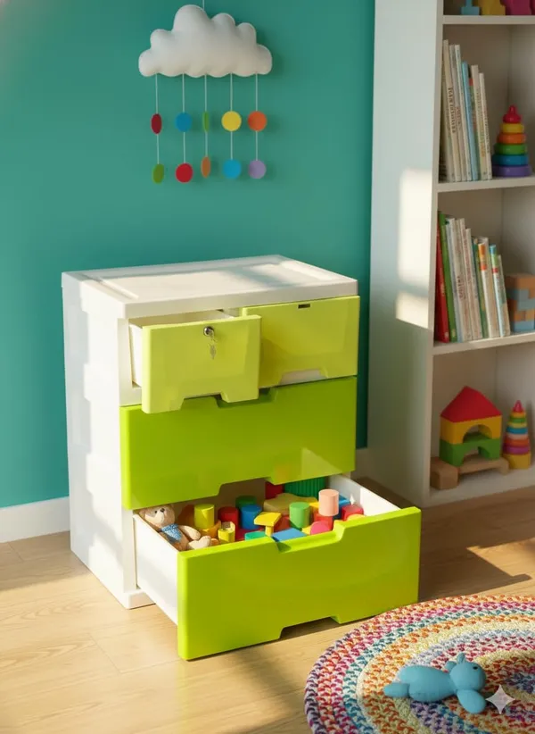Chest_Of_Drawers:_Versatile_Drawer_Organizer_And_Organiser_Storage_Box_For_Neat_And_Tidy_Storage_Solutions_Plastic_Drawers_For_Kids_(Green_Cabinet)
