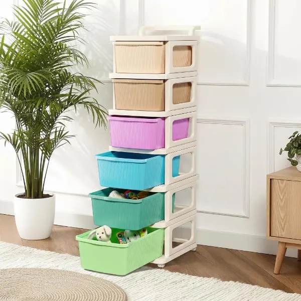 Heavy_Duty_Plastic_Storage_Drawer_With_Wheels_Modular_Cabinet_For_Bedroom,_Office,_Home_Or_Classroom_Chest_Of_Drawers_Organiser_For_Cosmetics,_Kitchen_Items,_Toys_(Multi_Light,_6)