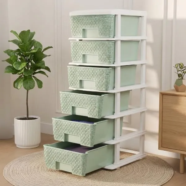 Plastic_Modular_Drawer_Storage_Chest_Of_Drawers_Organizer_Storage_Box,_Large_Stomo_Racks_For_Multipurpose_Anti_Slip_Shoes_Organizers_(White_And_Green,_6_Layer)
