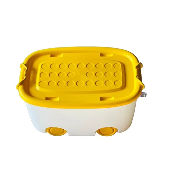 Rolling_Storage_Container_Box_25_Litre_Large_With_Wheels,_Kids_Toy_And_Clothes_Organizer_Bin_With_Lid,_Portable_Plastic_Storage_(Yellow_And_White,_Pack_Of_1)